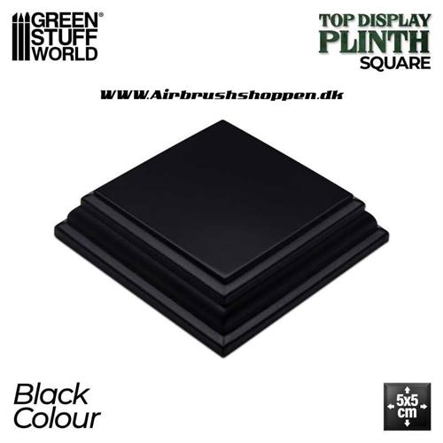 Square Wood display bases 5x5 cm 17 mm - Black - GSW